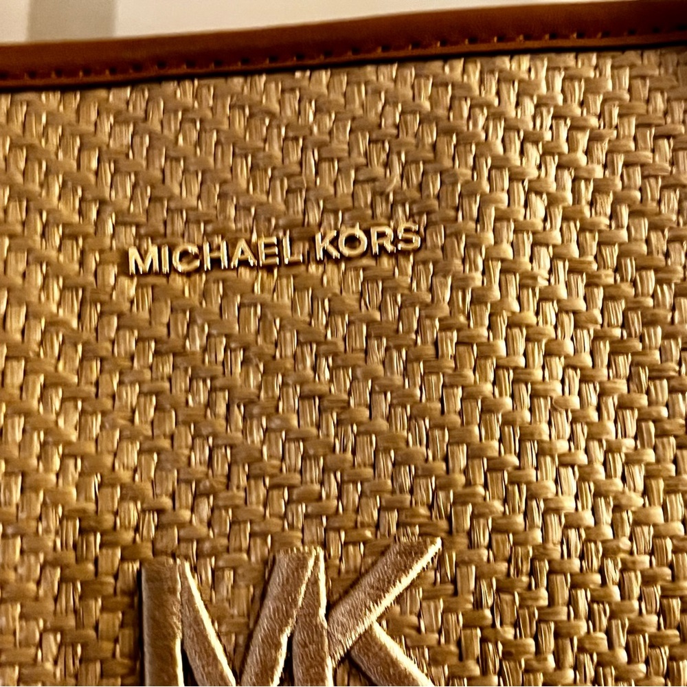 MICHAEL Michael Kors Acorn Multi XLarge Tote Shoulder Bag beautiful EUC - Picture 4 of 13